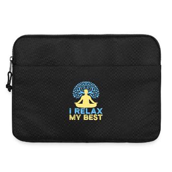 Yoga I Relax My Best Funny Yoga - Laptop bag 15" - black - Front