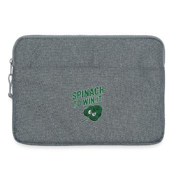 Nutritionniste Épinards pour gagner Régime alimentaire enregistré - Sacoche pour ordinateur portable 15 pouces - gris chiné - Devant