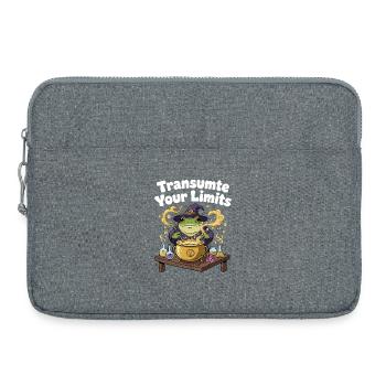 Transmute Borders – Frog Spell - Laptop bag 15" - heather grey - Front