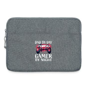 Gamer-Vater Tag Nacht Controller - Laptoptasche 15" - Grau meliert - Vorne