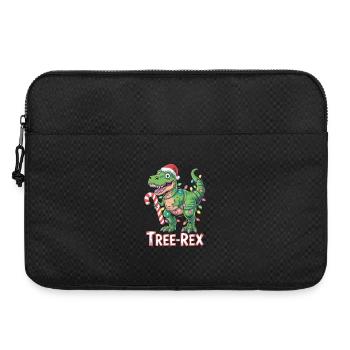 Tree-Rex – T-Rex avec canne en sucre d’orge et lumières - Sacoche pour ordinateur portable 15 pouces - noir - Devant
