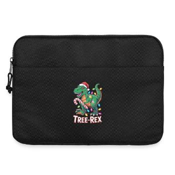 Tree-Rex Dinosaurier - T-Rex mit Lichterkette - Laptoptasche 15" - Schwarz - Vorne