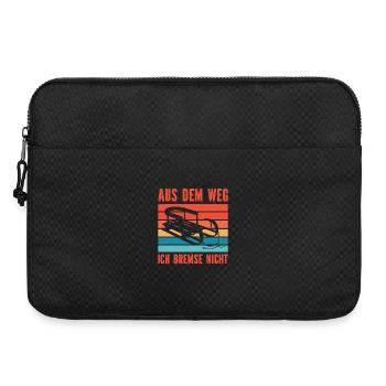 Schlittenfahren AUS DEM WEG ICH BREMSE NICHT - Laptoptasche 15" - Schwarz - Vorne