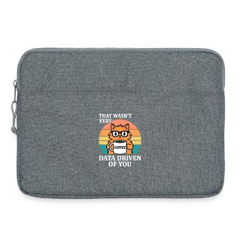 Not Very Data Driven Cat Coffee IT Nerd - Laptop bag 15" - heather grey - Front