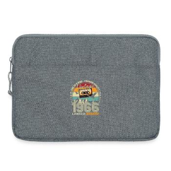 59. Geburtstag Kassette Dezember Jahrgang 1966 - Laptoptasche 15" - Grau meliert - Vorne
