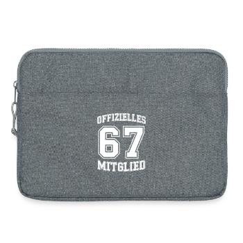 Club d’anniversaire officiel de 67 membres - Sacoche pour ordinateur portable 15 pouces - gris chiné - Devant