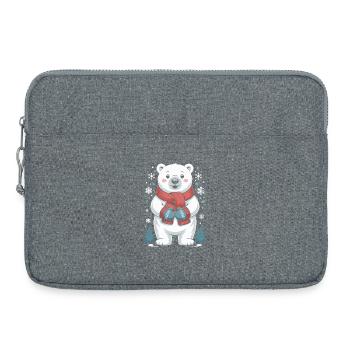 Polarbär Winterzauber - Laptoptasche 15" - Grau meliert - Vorne