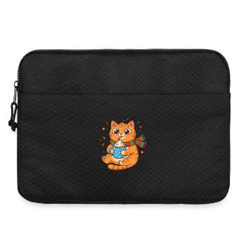 Kuschelkätzchen Winterkaffee mit Sahne - Laptoptasche 15" - Schwarz - Vorne
