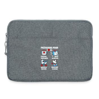 bald Vater 2026 Ankündigungshumor, zukünftiger Vater 2026 - Laptoptasche 15" - Grau meliert - Vorne