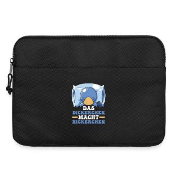Shlafshirt Das Dickerchen Macht Nickerchen - Laptoptasche 15" - Schwarz - Vorne