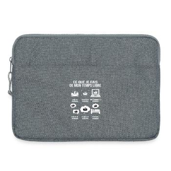 What I Do In My Free Time Running Humor - Laptop bag 15" - heather grey - Front