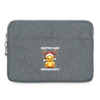Reindeer was sold out, Christmas duck - Laptop bag 15" - heather grey - Front