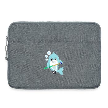 Delfin Billiard Queue Sport - Laptoptasche 15" - Grau meliert - Vorne