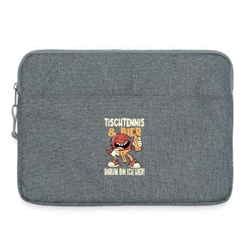 Joueurs de tennis de table offrent des tenues de tennis de table - Sacoche pour ordinateur portable 15 pouces - gris chiné - Devant