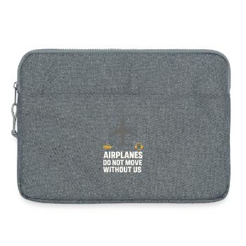 night shift ramp of the ground staff at the - Laptop bag 15" - heather grey - Front