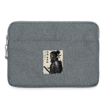 Afro American Samurai – African Roots Pride - Laptop bag 15" - heather grey - Front