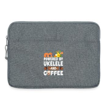 Ukulélé hawaïen ukélé café - Sacoche pour ordinateur portable 15 pouces - gris chiné - Devant
