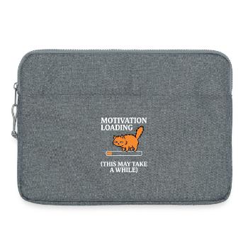 Motivation Loading Tired Cat with Loading Bar - Laptop bag 15" - heather grey - Front