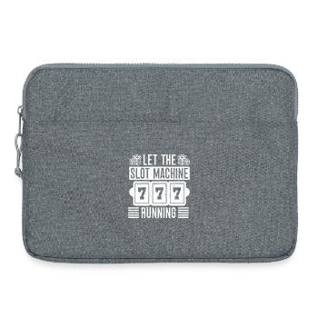 Casino Gambler Let Slot Machine Running Gambling - Laptoptasche 15" - Grau meliert - Vorne