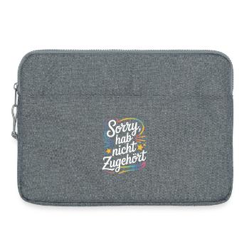 sorry didn't listen distracted anti social - Laptop bag 15" - heather grey - Front