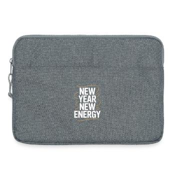 Neujahr Neue Energie Typografie T-Shirt - Laptoptasche 15" - Grau meliert - Vorne