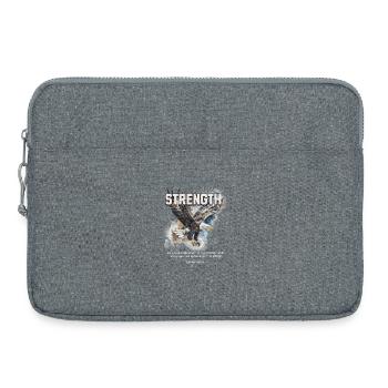 Strength Adler Glauben Isaiah 40 29 Mut - Laptoptasche 15" - Grau meliert - Vorne