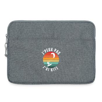 Ich kann es nicht tunen, Geschenk-Humor - Laptoptasche 15" - Grau meliert - Vorne