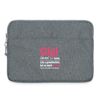 Gigi Cool Grandma Saying - Laptop bag 15" - heather grey - Front