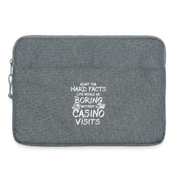 Joueur de casino - Sacoche pour ordinateur portable 15 pouces - gris chiné - Devant