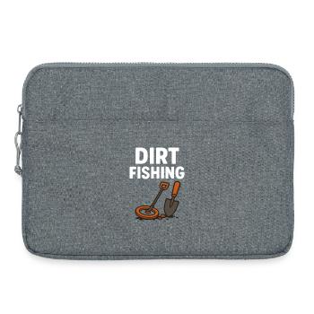 Dirt Fishing Treasure Hunter Metal Detecting Fun - Laptop bag 15" - heather grey - Front