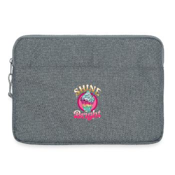 Shine Bright Colorful Sundae Rainbow Dessert - Laptop bag 15" - heather grey - Front