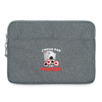 Je Peux Pas J'ai Poker Cadeau - Sacoche pour ordinateur portable 15 pouces - gris chiné - Devant