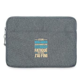 Je Suis Boulanger Je Ne M’Arrête Pas  - Sacoche pour ordinateur portable 15 pouces - gris chiné - Devant