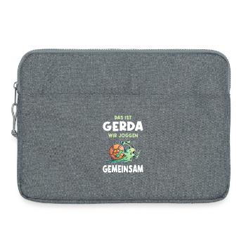 Jogging, Coureur Cadeau, Sport, Forme physique - Sacoche pour ordinateur portable 15 pouces - gris chiné - Devant