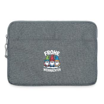 Frohe Weihnachten Gnomentrio - Laptoptasche 15" - Grau meliert - Vorne