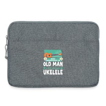 Hawaiian Ukulele Uke Grandpa - Laptoptasche 15" - Grau meliert - Vorne