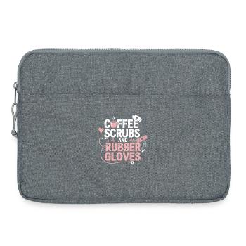Blouse à café et gants en caoutchouc - Sacoche pour ordinateur portable 15 pouces - gris chiné - Devant