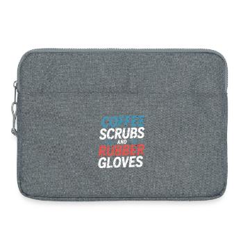 Gommage à café et gants en caoutchouc - Sacoche pour ordinateur portable 15 pouces - gris chiné - Devant