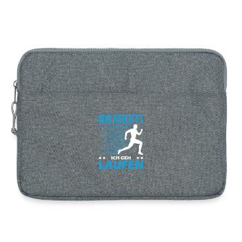 Jogging, Coureur Cadeau, Sport, Forme physique - Sacoche pour ordinateur portable 15 pouces - gris chiné - Devant