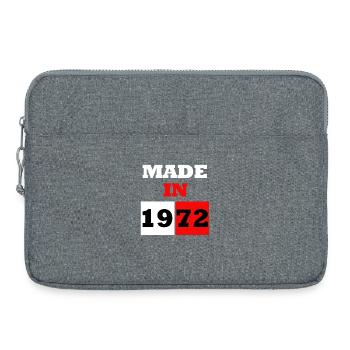 Made In 1972 Retro Vintage Birthday - Laptop bag 15" - heather grey - Front