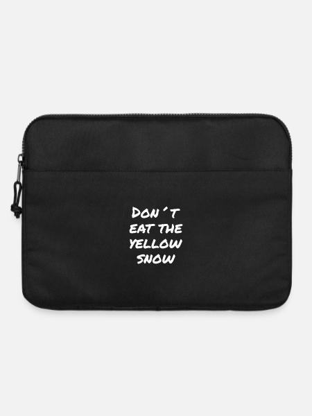Yellow Snow Ski Warning - Laptoptasche 15" - Schwarz