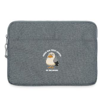 Früher war vieles leichter - Möwe Spruch - Laptoptasche 15" - Grau meliert - Vorne