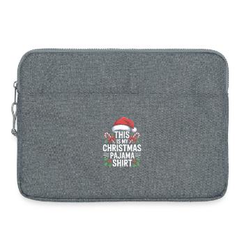 Ce t-shirt de pyjama de Noël - Sacoche pour ordinateur portable 15 pouces - gris chiné - Devant