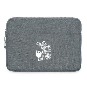 Who Needs Hair With A Beard Like This Bart Glatze - Laptop bag 15" - heather grey - Front