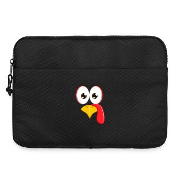 Cute Cartoon Turkey Face Funny Thanksgiving Holida - Laptop bag 15" - black - Front