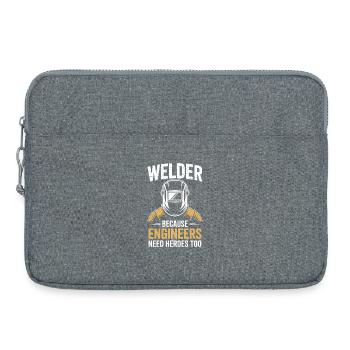 Soudeur qui dit profession, drôle de cadeau de soudeur, - Sacoche pour ordinateur portable 15 pouces - gris chiné - Devant