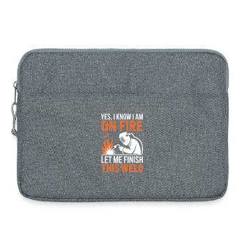 Soudeur qui dit profession, drôle de cadeau de soudeur, - Sacoche pour ordinateur portable 15 pouces - gris chiné - Devant
