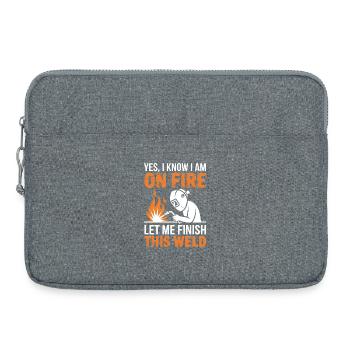 Soudeur qui dit profession, drôle de cadeau de soudeur, - Sacoche pour ordinateur portable 15 pouces - gris chiné - Devant