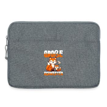 Grande Sœur Amoureuse Renard Frère ou Sœur - Sacoche pour ordinateur portable 15 pouces - gris chiné - Devant