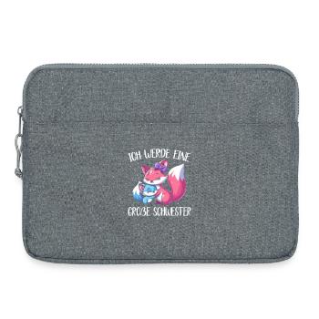 Grande Sœur Amoureuse Renard Frère ou Sœur - Sacoche pour ordinateur portable 15 pouces - gris chiné - Devant
